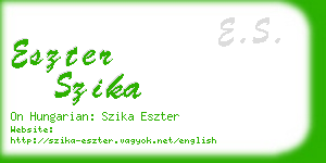 eszter szika business card